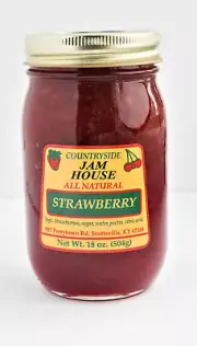 Strawberry Jam, House AMISH New, Handmade with Sugar added 100% natural vegan