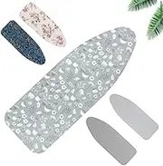 36x12inch Ironing Board Replacement Cover and Pad Scorch Resistant Iron Board Cotton Cover Heat Reflective Ironing Board Cover for Ironing Board Standard Size(Flower)