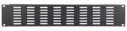 Rack Blanking Panel W/ Vents & Mounting Cage Nut Powder Coated Metal 2RU 19"