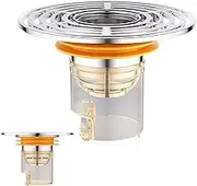 Bathroom Sink Stopper - Floor Hair Catcher Basket Drain Stopper | Anti-Clogging Sink Filter Backflow Bathtub Converter for Hotel & Basin