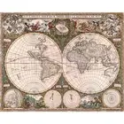 World Map, Nova totius terrarum orbis tabula, Canvas Print, 16" x 20" + Border