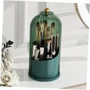 Makeup Brush Holder with Lid Cosmetic Tools Organizer 360 Rotating Waterproof