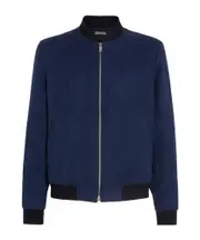 Zegna Oasi Lino Bomber Jacket IT52,IT50,IT54,IT48 navy blue