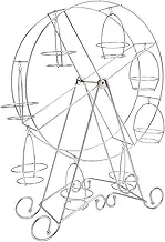 Generic Ferris Wheel Cupcake Holder, 8 Cups Dessert Carrier Stainless Steel Cupcake Holders Cupcake Holder Stand Ferris Wheel Cupcake Stand for Celebration, Birthday Party, Wedding