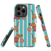 For Apple iPhone 13 Pro Max Case, Armour Back Cover, Dachshund Dogs Cute