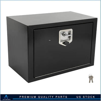 24"x14"x16" Storage Tool Box W/ 2x Chain+1x Lock fits Truck Garage home
