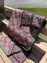 Quilt Pristine Handmade King Size New By CourageHandCrafters (Charity 4Disabled)