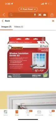 Frost King 62 in. x 210 in. Extra-Large Shrink Window Film Insulation - 4 Pack