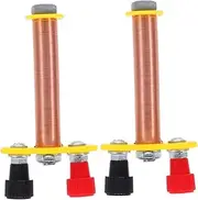 NOLITOY 2pcs Electromagnetic Solenoid Electromagnetic Induction Physics Experiment Coil Induction Coil for Teaching Science Experiment Kit Experimental Copper Coil Physics Kit Plastic