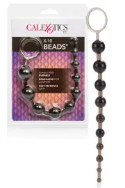 California Exotic 11" Black Pliable Cord Anal Beads