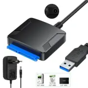USB 3.0 to SSD SATA External Hard Drive Reader 2.5" 3.5" Power adapter cable US