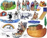 Noah's Ark Felt Figures for Flannel Board Bible Stories-precut Toggle Size Toggle Size Precut (Adult 2-4") Toggle Precut (Adult 3.5")