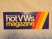Dune Buggies And Hot VWs Magazine Bumper Sticker About 6" X 2.5"