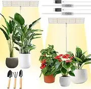 HUIKUANGEU Plant Lamp LED Full Spectrum, Pack of 2 LED Plant Lamps, Full Spectrum Grow Lights for Plants, Plant Light with 120 LEDs, Plant Lights with 4 Light Modes, LED Grow Light