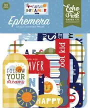 Echo Park LITTLE DREAMER BOY Ephemera Die Cut Pieces 33p Planner
