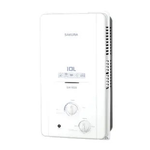 【SAKURA 櫻花】屋外傳統熱水器GH1035 10L(LPG/RF式 原廠安裝)