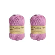 10x Baby Light Purple Acrylic Knitting Yarns 8Ply Craft Thread Wool Crochet Bulk