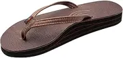 [Rainbow Sandals] Ladies Luxury Leather - Double Layer Arch Support with 1/2" Narrow Straps
