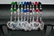 Celestial Crystal Rosary Bracelet - Stretch One Decade - 6 1/2" - Many Colors