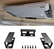 Black/Silver Under Desk Computer Laptop Holder Mount Stand With Screw Bracket for Keyboard Storage