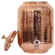 Copper Water Pot Dispenser Hammered Container Pot 5 Litre
