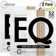 2-PACK Cleartone 7811 EQ Hybrid Metal Acoustic Guitar Strings 11-52