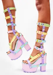 [Y.R.U.] Pastel Nightcall Hi Butterfly Platform Heels