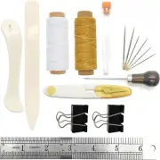 Bookbinding Tools, 16 Pieces Starter Tools Set Bone Folder Paper Creaser, Large-