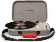 Crosley CR8016A-GY Messenger Portable Battery/Electric Turntable Record Player