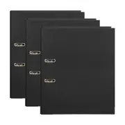 3x Marbig PE Lever Arch File Folder A4 Document Paper Organiser Holder Black