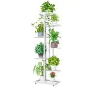 OZNALA 7 Tier Metal Plant Stand Flower Garden Display Holder Rack Shelf Indoor Outdoor White