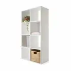 8 Cube Storage Shelf DIY Cabinet Cupboard Organizer Bookshelf Display Unit White