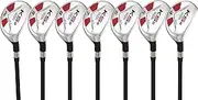 Majek Senior Men’s Golf All Hybrid Complete Full Set, which Includes: #4, 5, 6, 7, 8, 9, PW Senior Flex Right Handed New Utility “A” Flex Club