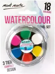 Watercolour Travel Disc Set 19pc-Watercolour Paint Set