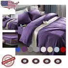 Luxury Twin XL Bed Sheet Set - 1800 Thread Count Microfiber, Deep Pocket, Purple