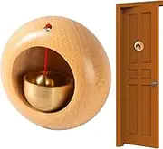 Wood Brass Doorbell, Dopamine Door Chimes, Brass Wood Portable Doorbell, Home Decoration Chimes for Door Wall Store Wardrobe Decor