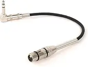 ROBAUN 1PCS XLR to 90 Degree 6.5 TRS Balanced Audio Cable XLR Cannon Stereo Karon Microphone Mixing Console Sound Card Extension Line(Black-F,5m)