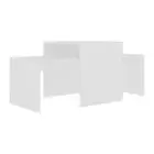 Coffee Table Set White 100X48X40 Cm Chipboard