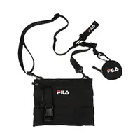 在飛比找樂天市場購物網優惠-【FILA】FILA 工裝風 側背包 零錢包 黑色 包包 -