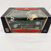 BURAGO cod 3006 Jaguar SS 100- 1937 - 1:18 Scale - Green Open Box