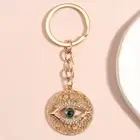 Punk Enamel Hollow Eye Keychain Eyeball Key Ring for Bags, Car Keys, DIY Gifts