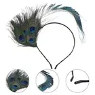 Retro Peacock Feather Headband Unique Hair Hoop Prom Accessories