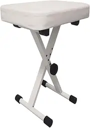 Oshhni Keyboard Bench Folding Piano Stool PU Leather Heavy Duty Non Skid Padded Padded Keyboard Seat for Drum Guzheng Performances