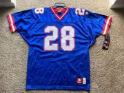 Vintage Wilson NFL New York Giants WHEATLEY #28 Football Jersey 50 Blue Sewn NWT