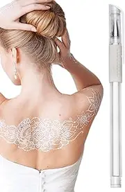 Skin Marker Pen | Temporary Tattoo Markers For Skin | Washable Scribe Pen | Temporary Markers For Skin | White Drawing Pen, Skin Marking Pen, Body Art Supply Tool For Teens And Adults