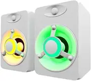 JSEIAJB Computer Audio Desktop Mini Wired Small Speaker Laptop Small Home Multimedia Active Impact Speaker(White-Dinosaur Doodle4)