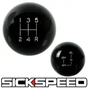 BLACK OL'SKOOL SHIFT KNOB/TRANSFER CASE SET FOR SUZUKI SAMURAI GEAR SHIFTER (for: Suzuki)