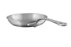 5-Ply Polished Stainless Steel Frying Pan With Cast Stainless Steel Handle, 9.4-