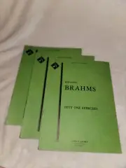Vintage piano music book Brahms Fifty One Exercises Edwin Kalmus NY NOS
