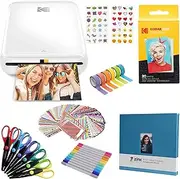 [KODAK] Step Wireless Mobile Instant Photo Printer (White) Scrapbook Bundle